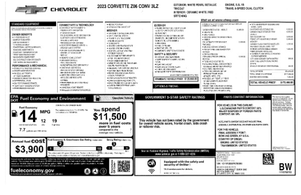 Used 2023 Chevrolet Corvette Z06 Convertible 3LZ 70th Anniversary for sale $155,000 at Rolls-Royce Motor Cars Philadelphia in Palmyra NJ 08065 3